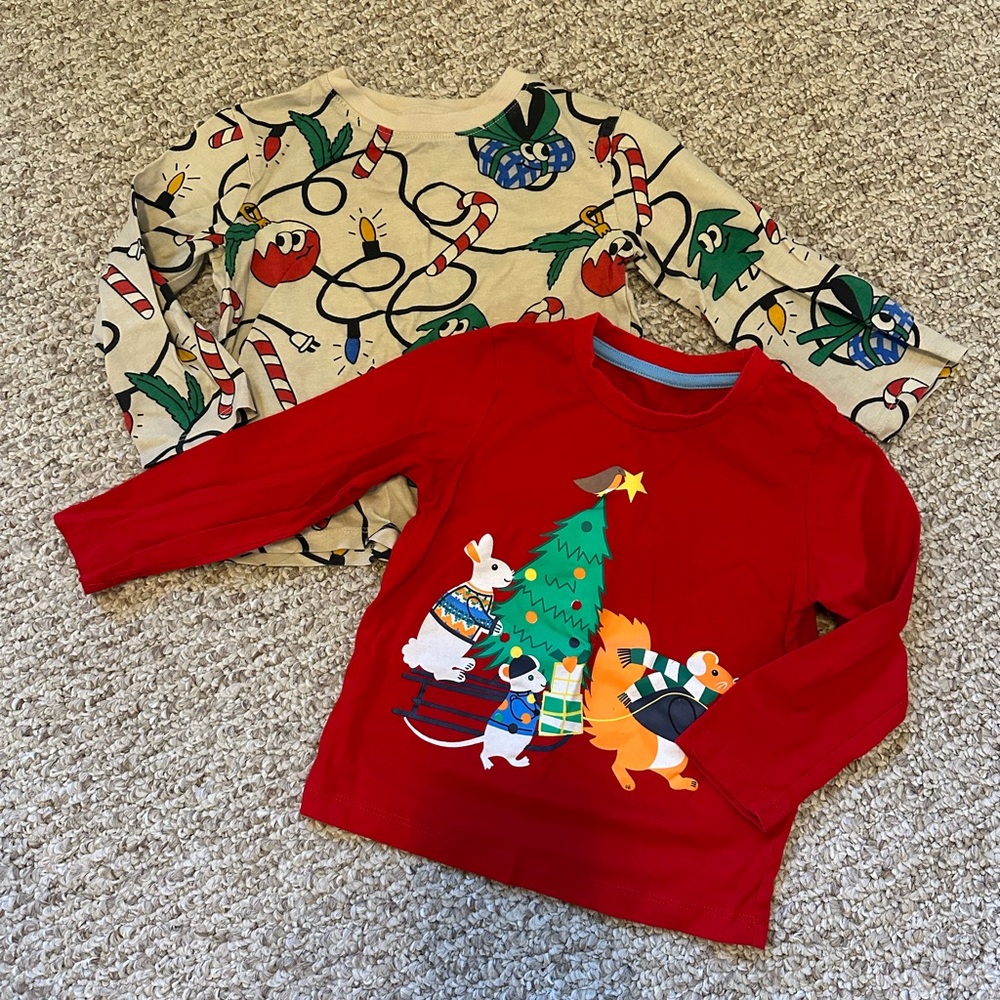 Festive Toddler Holiday Long Sleeve Tops